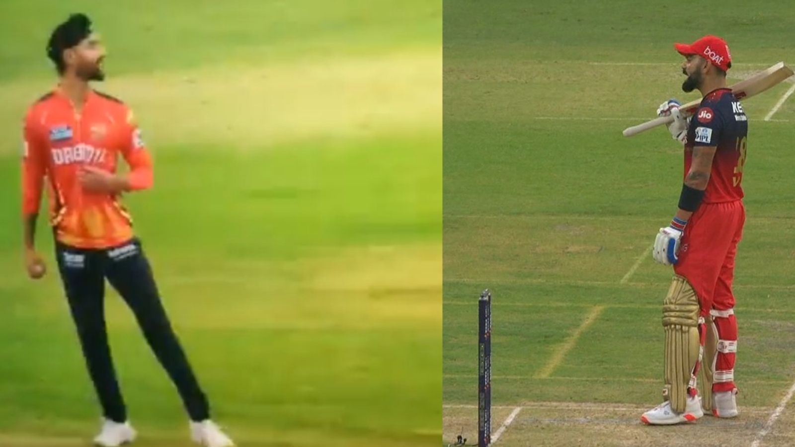 विराट कोहली का Live मैच के बीच पंजाब किंग्स के हरप्रीत बरार से हुआ पंगा, कहा - 20 साल हो गए मैं तेरे कोच को...VIDEO विराट कोहली का Live मैच के बीच पंजाब किंग्स के हरप्रीत बरार से हुआ पंगा, कहा - 20 साल हो गए मैं तेरे कोच को...VIDEO