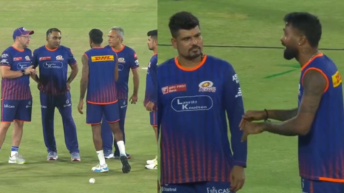 SRH के खिलाफ मुकाबले से ठीक पहले हार्दिक पंड्या ने महेला जयवर्धने के साथ की बहस, VIDEO ने फैंस के बीच मचाया हड़कंप