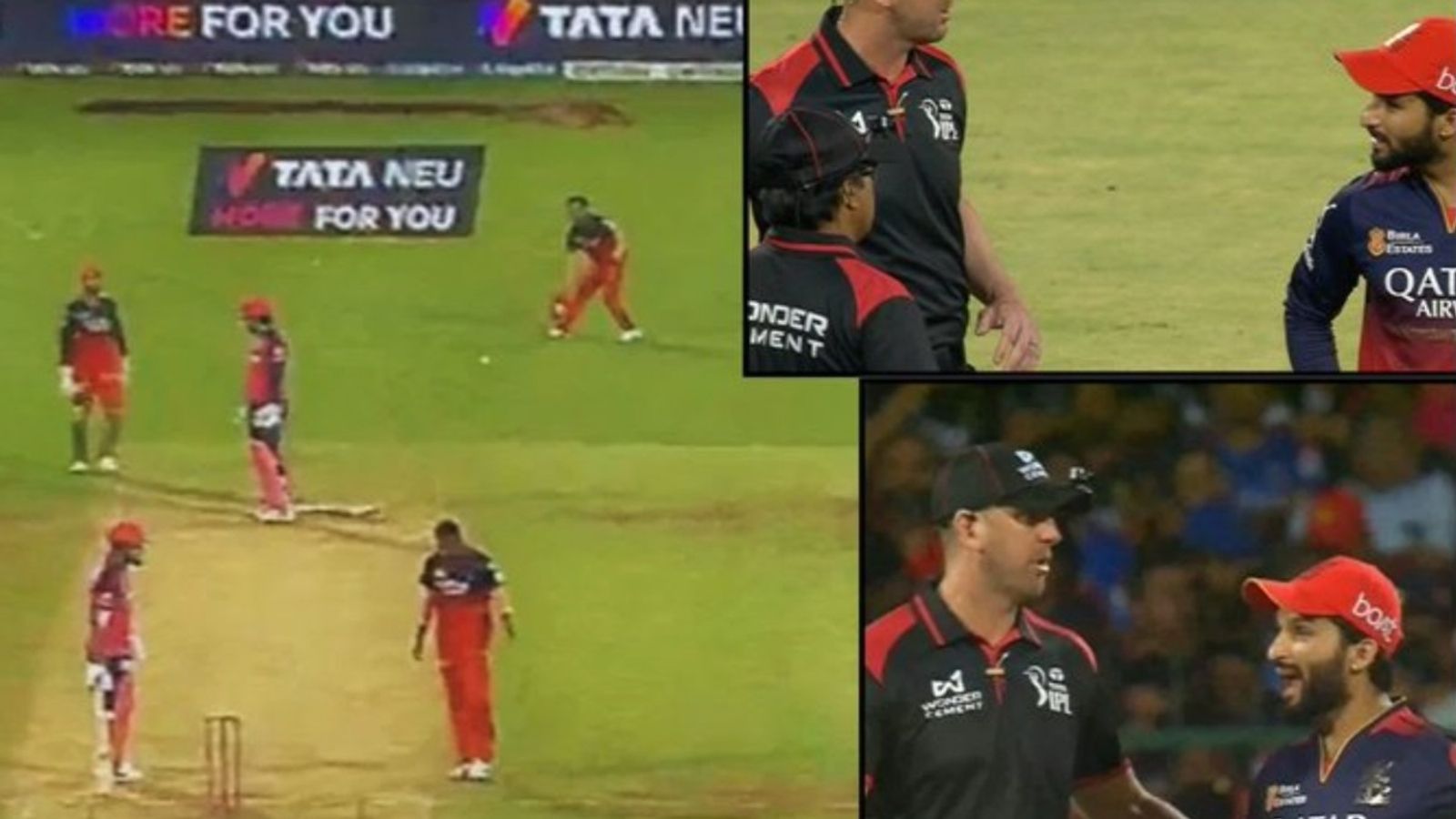 RCB के सुयश शर्मा ने राजस्थान के सामने कैप से उठाई गेंद तो सजा नहीं मिलने से मचा हंगामा, जानें क्या है मामला ? RCB के सुयश शर्मा ने राजस्थान के सामने कैप से उठाई गेंद तो सजा नहीं मिलने से मचा हंगामा, जानें क्या है मामला ?