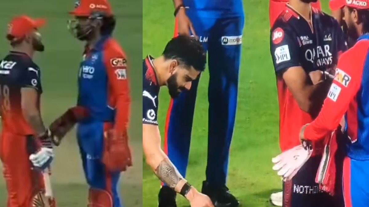 केएल राहुल को चिढ़ाते विराट कोहली 