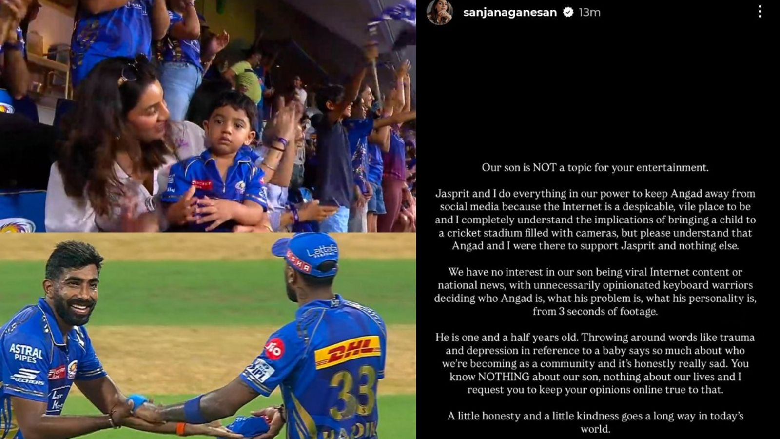 'हमारा बेटा आपके मनोरंजन का साधन नहीं', जसप्रीत बुमराह की पत्नी संजना गणेशन का किस पर फूटा गुस्सा? कहा - मैं अपने बेटे को... संजना गणेशन, जसप्रीत बुमराह और उनका बेटा अंगद