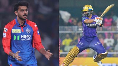 DC vs KKR Playing XI: दिल्ली में आएगा पौने 11 करोड़ वाला खिलाड़ी! कोलकाता कर सकता है इस बॉलर की छुट्टी, देखिए कैसी हो सकती है प्लेइंग इलेवन DC captain Axar Patel (L) and KKR skipper Ajinkya Rahane in frame