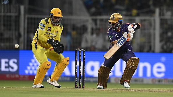 CSK से हार के बावजूद अजिंक्य रहाणे को KKR के प्लेऑफ में जाने की उम्मीद, कहा - हमको सिर्फ ये करना है कि... KKR's Ajinkya Rahane (R) and CSK's MS Dhoni in frame