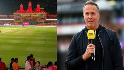 IPL 2025 सीजन सस्पेंड होने के बाद माइकल वॉन का विस्फोटक बयान, कहा - इंग्लैंड में आईपीएल लेकर आओ तो.. ipl 2025 Dharamshala ground and Michael Vaughan