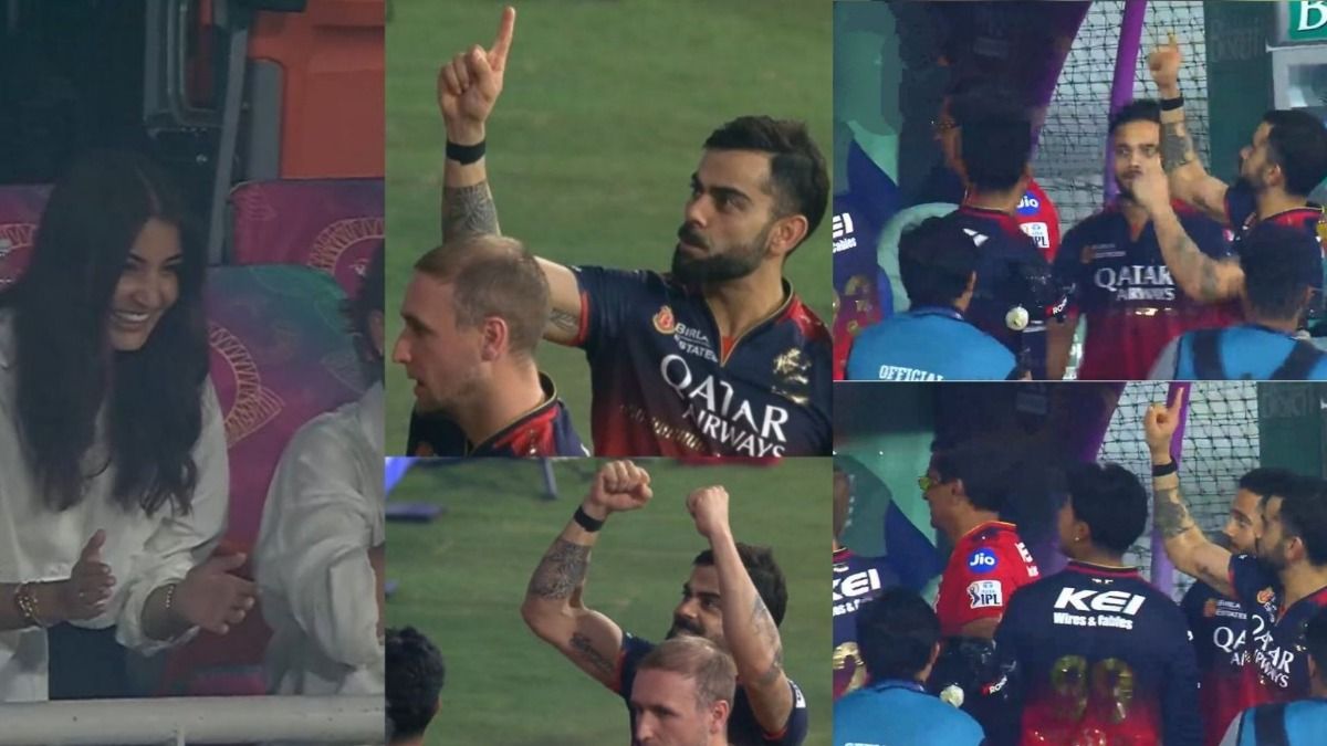 RCB के फाइनल में जाते ही विराट कोहली ने अनुष्का शर्मा को मैदान से किया स्पेशल इशारा, फैंस बोले - अब सिर्फ एक...VIDEO