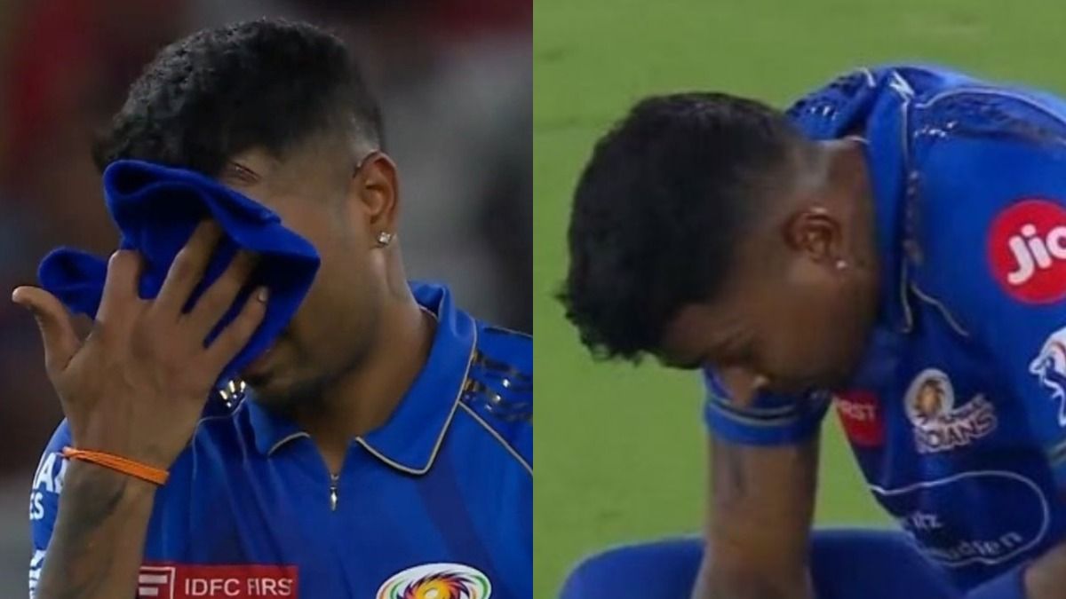 पंजाब से मिली हार के बाद बीच मैदान पर रोने लगे हार्दिक पंड्या, रोहित शर्मा का भी लटका मुंह, VIDEO