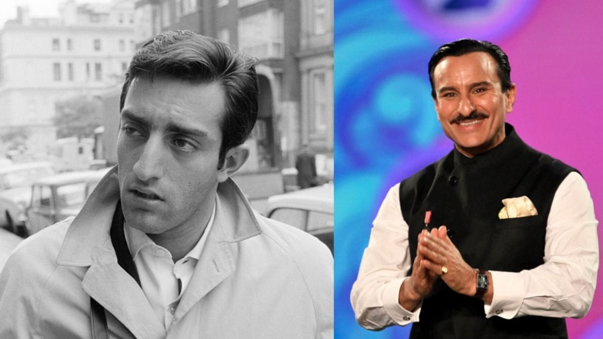 मंसूर अली खान पटौदी के साथ सैफ अली खान 