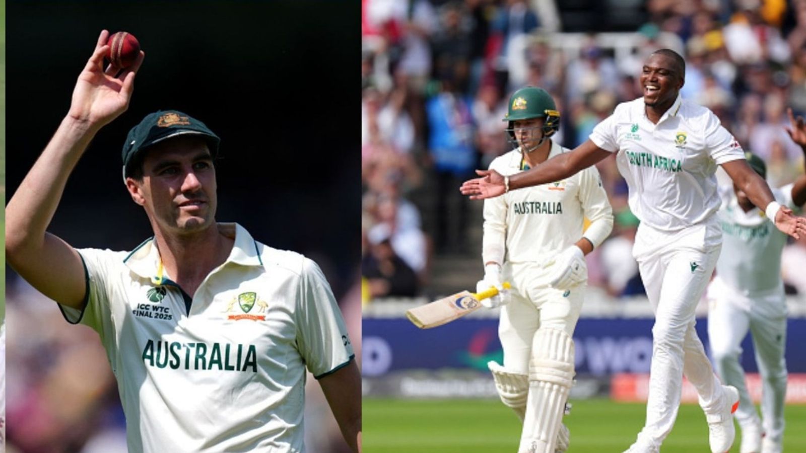 WTC Final : कमिंस के कहर से 138 पर साउथ अफ्रीका को ढेर करके ऑस्ट्रेलिया की वापसी, रोमांचक मोड़ पर फाइनल WTC Final : कमिंस के कहर से 138 पर साउथ अफ्रीका को ढेर करके ऑस्ट्रेलिया की वापसी, रोमांचक मोड़ पर फाइनल