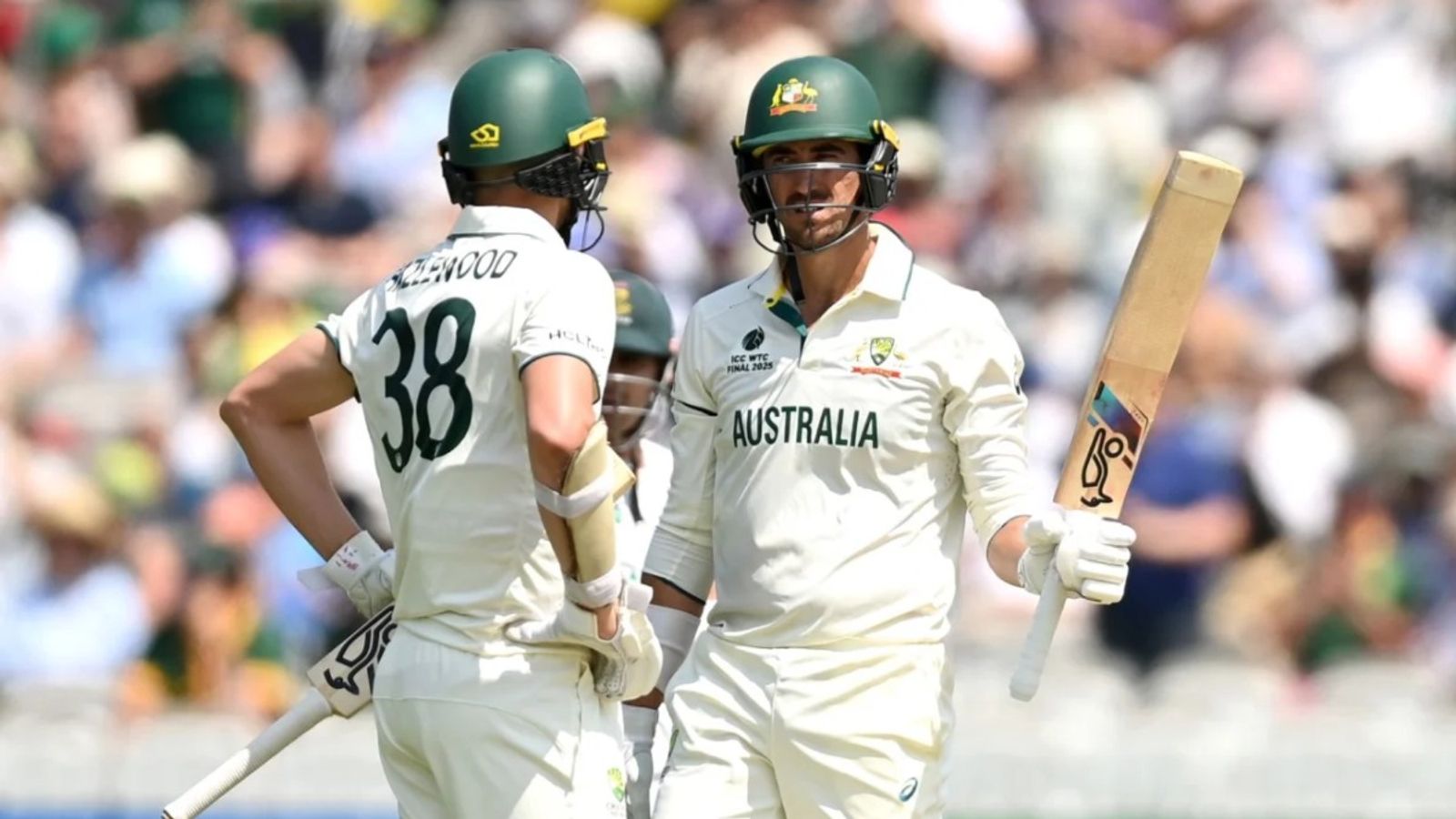 WTC Final: साउथ अफ्रीका को टेस्ट का वर्ल्ड कप जीतने को मिला 282 रन का लक्ष्य, मिचेल स्टार्क की फिफ्टी ने ऑस्ट्रेलिया को कराया 200 पार WTC Final: साउथ अफ्रीका को टेस्ट का वर्ल्ड कप जीतने को मिला 282 रन का लक्ष्य, मिचेल स्टार्क की फिफ्टी ने ऑस्ट्रेलिया को कराया 200 पार