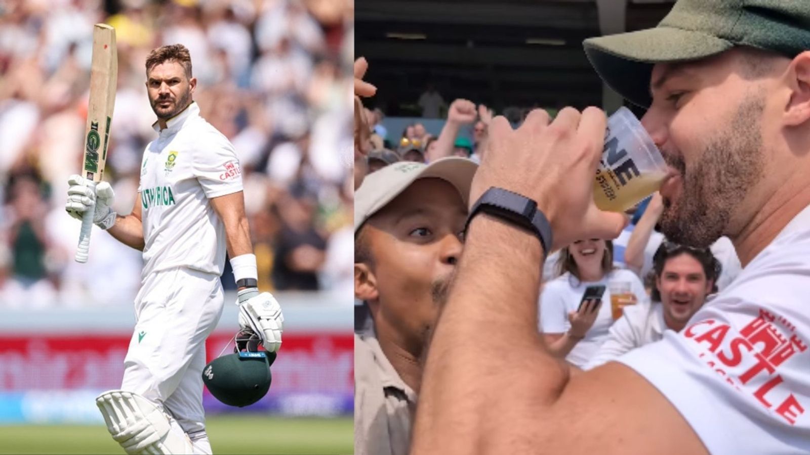 साउथ अफ्रीका को जीत दिलाने वाले एडन मार्करम ने फैन के साथ क्यों पी बीयर? कहा - मेरे बचपन का...VIDEO साउथ अफ्रीका को जीत दिलाने वाले एडन मार्करम ने फैन के साथ क्यों पी बीयर? कहा - मेरे बचपन का...VIDEO