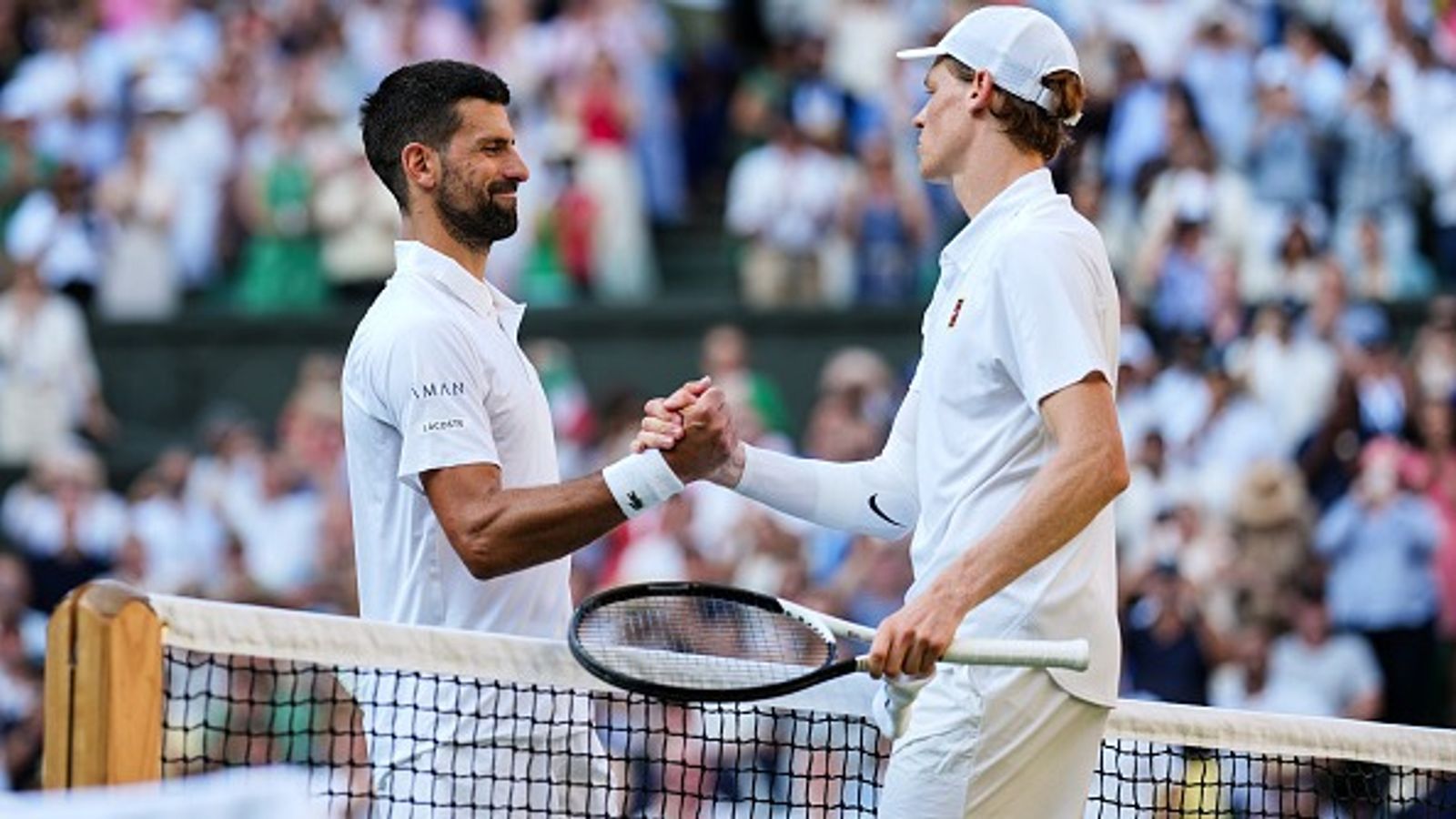 Wimbledon 2025: सिनर ने सेमीफाइनल में जोकोविच को दी मात, अब कार्लोस एल्कराज से ब्लॉकबस्टर फाइनल, एक महीने में दूसरी बार होगी टक्कर Wimbledon 2025: सिनर ने सेमीफाइनल में जोकोविच को दी मात, अब कार्लोस एल्कराज से ब्लॉकबस्टर फाइनल, एक महीने में दूसरी बार होगी टक्कर