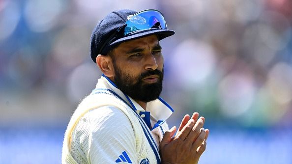 Mohammed Shami of India during day three of the ICC World Test Championship Final between Australia and India at The Oval on June 09, 2023 in London, England