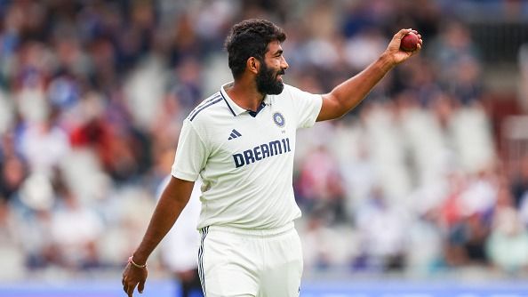 Jasprit Bumrah of India prepares to bowl as play commences during Day 4 of the Fourth Rothesay Test match between England and India at Old Trafford in Manchester, England, on July 26, 2025.