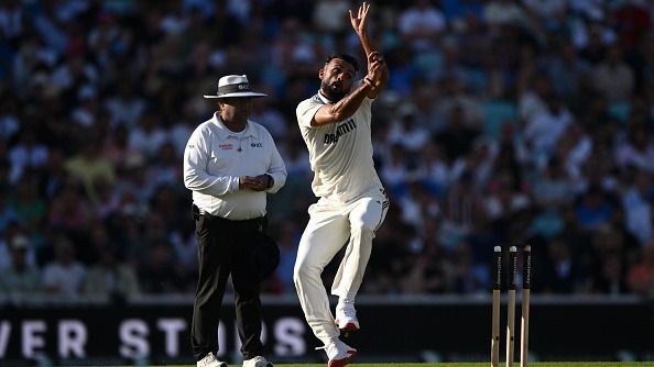 India bowler Akash Deep in bowling action