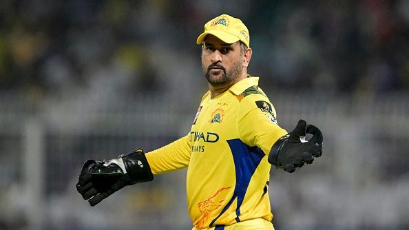 Chennai Super Kings' Mahendra Singh Dhoni in frame