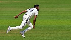 India's Mohammed Siraj bowls India's Mohammed Siraj bowls