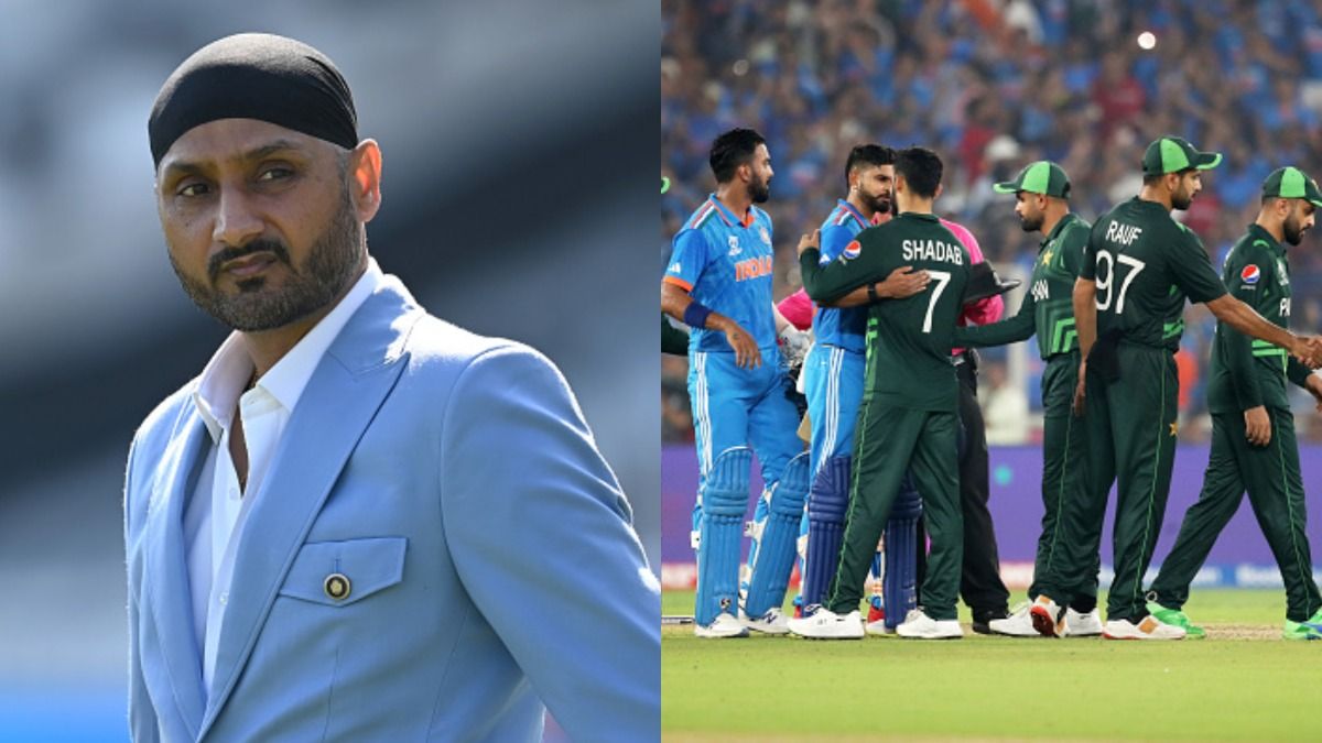 harbhajan singh and india pak players shaking hands