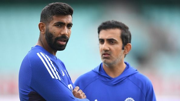 Jasprit Bumrah (L) and Gautam Gambhir