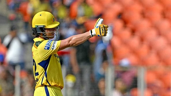 Chennai Super Kings' batter Dewald Brevis in this frame