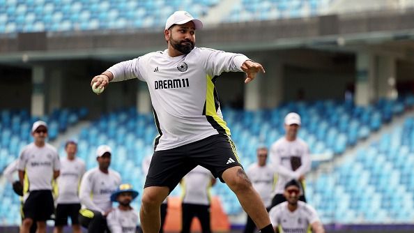 Rohit Sharma of India during a India Training Session