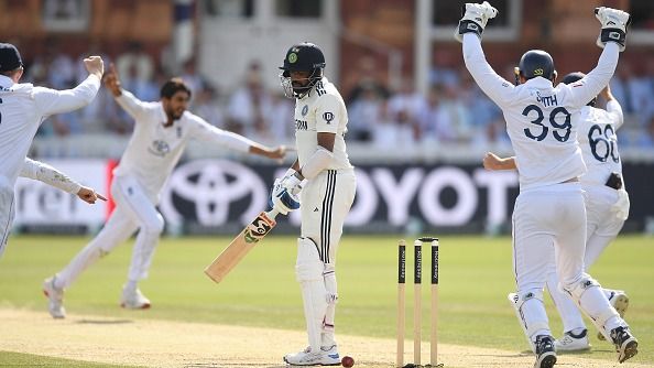 Mohammed Siraj is bowled by Shoaib Bashir