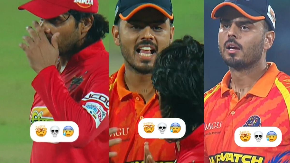 नितीश राणा और दिग्वेश राठी के बीच हुआ 'कांड', मैदान में जमकर हुई बहस तो बीच में कूदे बाकी खिलाड़ी, एक छक्के का दर्द नहीं झेल सका गेंदबाज! देखें Video  नितीश राणा और दिग्वेश राठी के बीच हुआ 'कांड', मैदान में जमकर हुई बहस तो बीच में कूदे बाकी खिलाड़ी, एक छक्के का दर्द नहीं झेल सका गेंदबाज! देखें Video