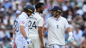 Joe Root of England has an angry exchange with Prasidh Krishna Joe Root of England has an angry exchange with Prasidh Krishna