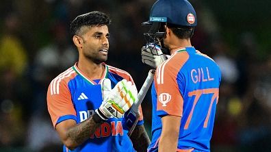 Suryakumar Yadav (L) and Shubman Gill (R)