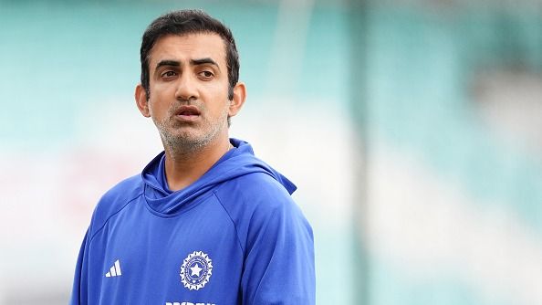 India head coach Gautam Gambhir during a nets session