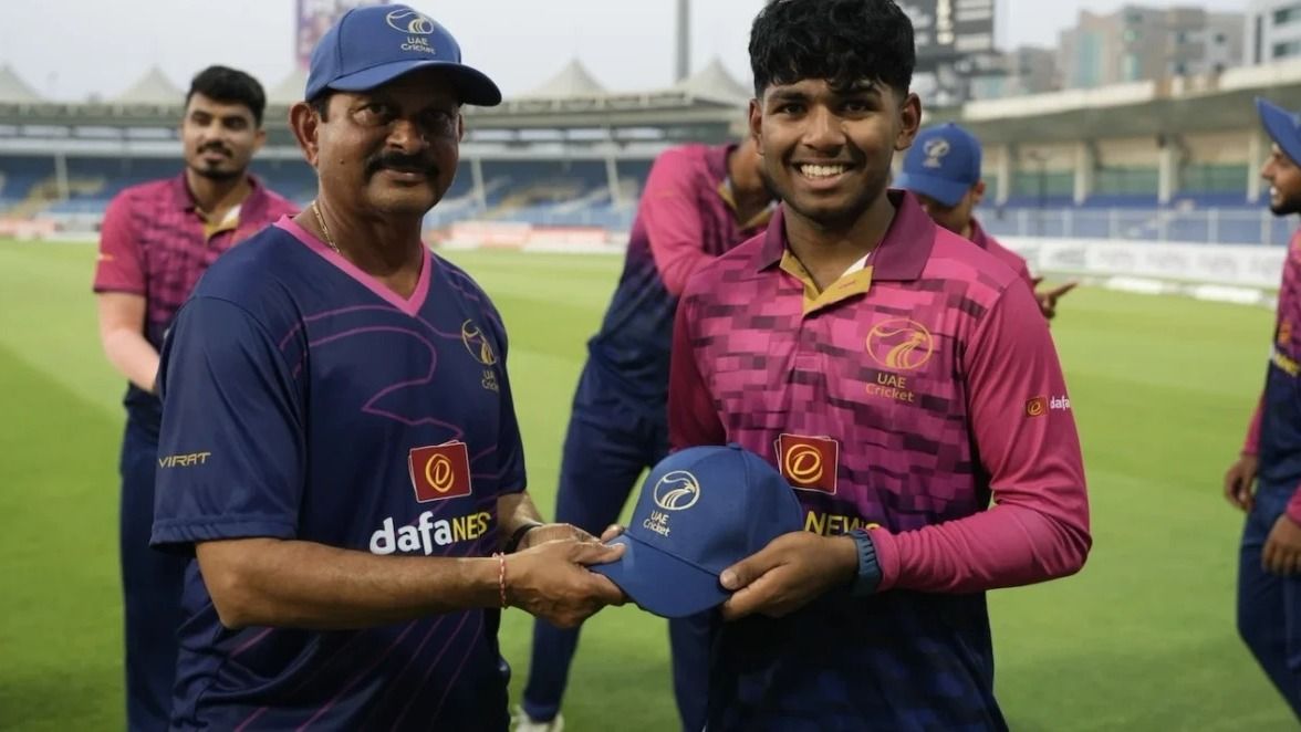 lalchand rajput with uae player