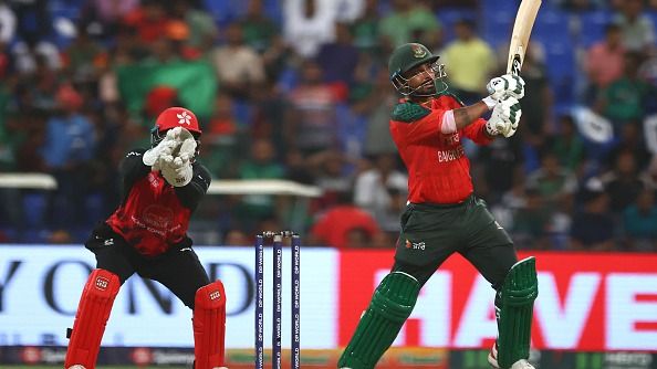 Litton Das of Bangladesh bats during the Asia Cup