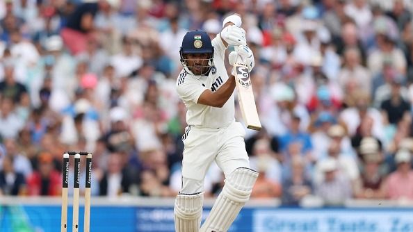 Dhruv Jurel of India bats during Day Three of the 5th Rothesay Test Match between England and India