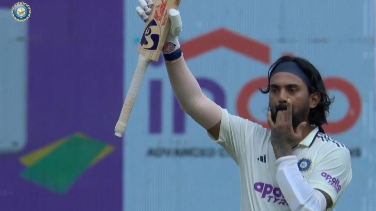 KL Rahul after scoring a century