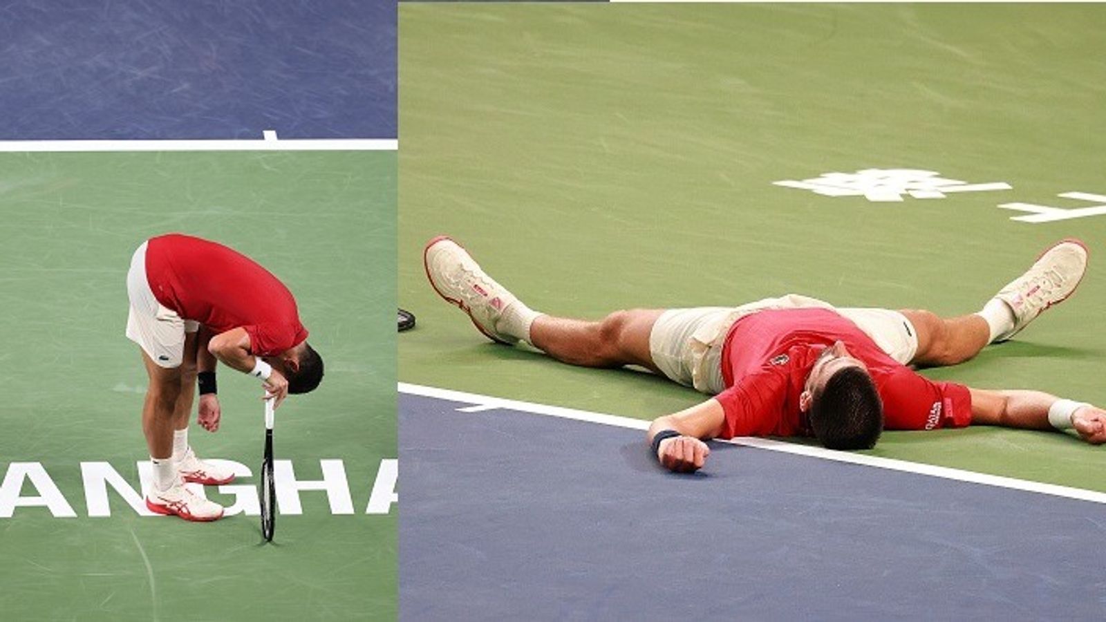 नोवाक जोकोविच की बीच मुकाबले अचानक बिगड़ी तबीयत, कोर्ट पर अचानक गिरे और करने लगे उल्टियां, Video नोवाक जोकोविच की बीच मुकाबले अचानक बिगड़ी तबीयत, कोर्ट पर अचानक गिरे और करने लगे उल्टियां, Video