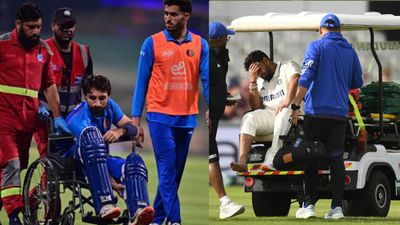 ऋषभ पंत वाला जज्बा अफगान बैटर ने दिखाया, इंजरी के बावजूद बैटिंग करने आया तो व्हीलचेयर से गया बाहर, VIDEO Rahmat Shah and Rishabh Pant on the other side