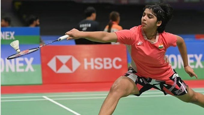 India's young shuttler Tanvi Sharma in this frame