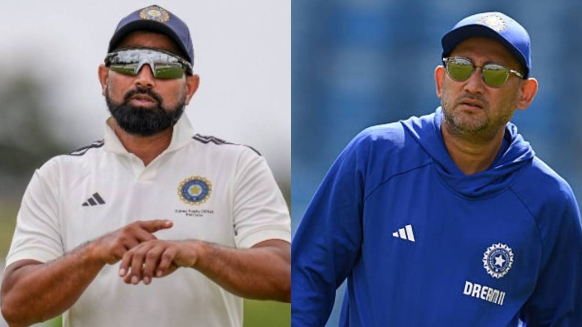 Mohammed Shami (L) and Ajit Agarkar 