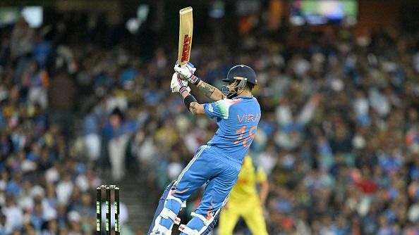 India's Virat Kohli plays a shot during the third one-day
