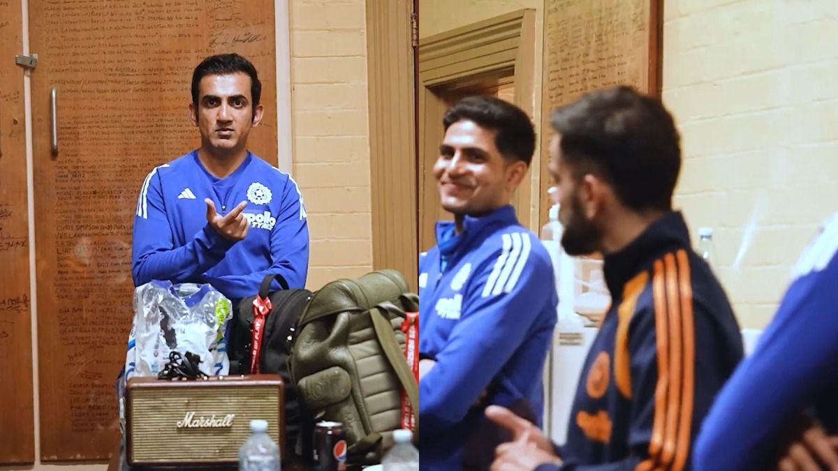 gautam gambhir in team indias dressing room