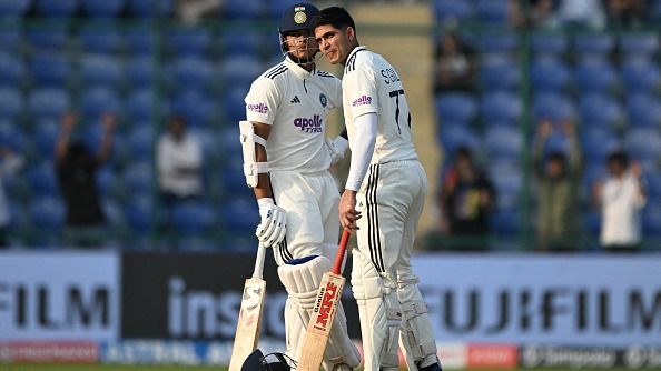 India's Yashasvi Jaiswal (L) and captain Shubman Gill in this frame