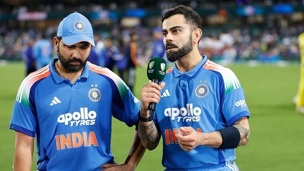 Virat Kohli of India speaks during an interview