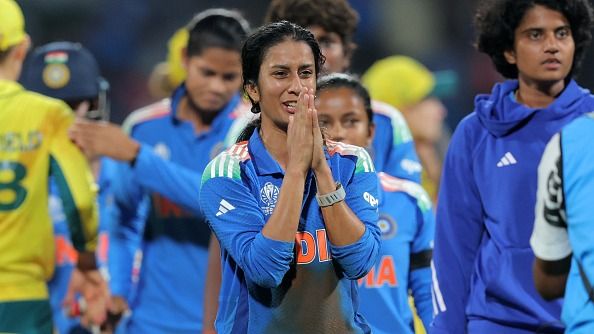 Jemimah Rodrigues of India celebrates following victory in the ICC Women's Cricket World Cup Jemimah Rodrigues of India celebrates following victory in the ICC Women's Cricket World Cup