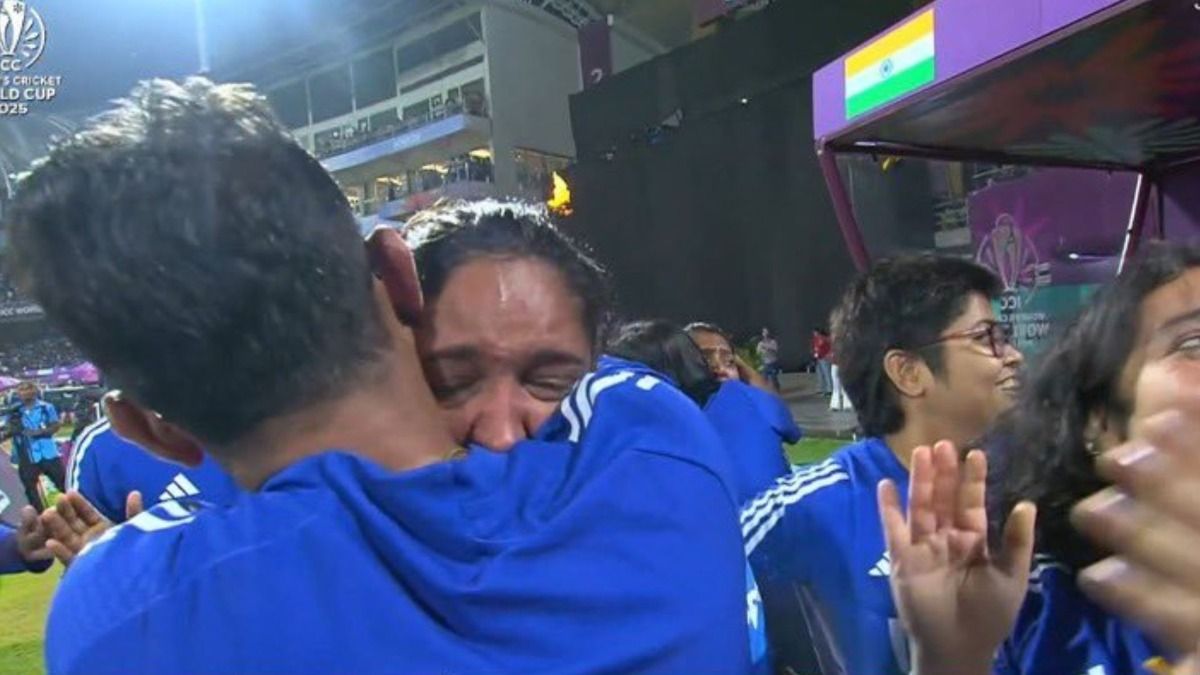 Harmanpreet Kaur started crying after the victory Harmanpreet Kaur started crying after the victory