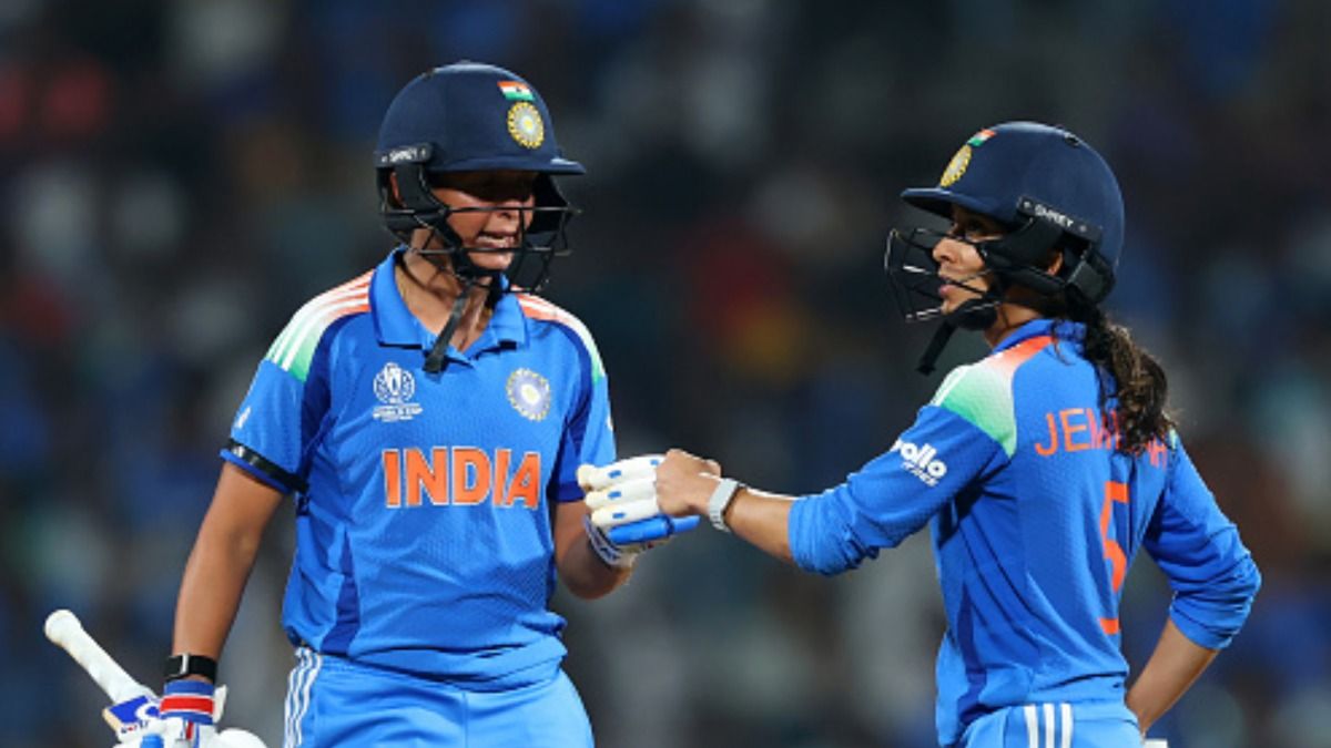 Harmanpreet Kaur of India is consoled by team mate Jemimah Rodrigues as she walks off after being dismissed during the ICC Women's Cricket World Cup India 2025 Semi-Final match between India and Australia Harmanpreet Kaur of India is consoled by team mate Jemimah Rodrigues as she walks off after being dismissed during the ICC Women's Cricket World Cup India 2025 Semi-Final match between India and Australia