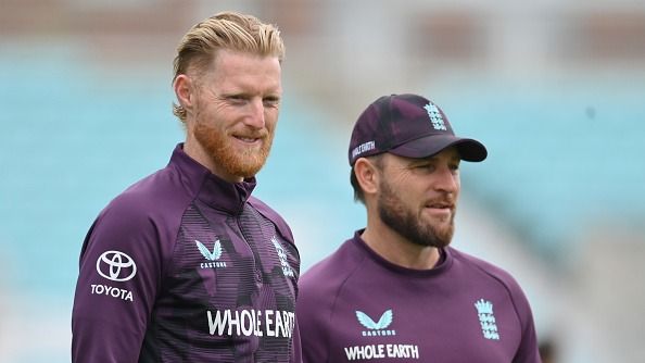 England captain Ben Stokes with coach Brendon McCullum England captain Ben Stokes with coach Brendon McCullum