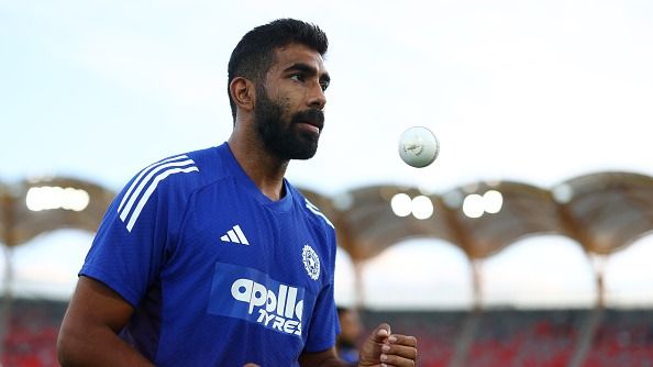 : Jasprit Bumrah of India prior to game four of the T20 International Series between Australia and India 