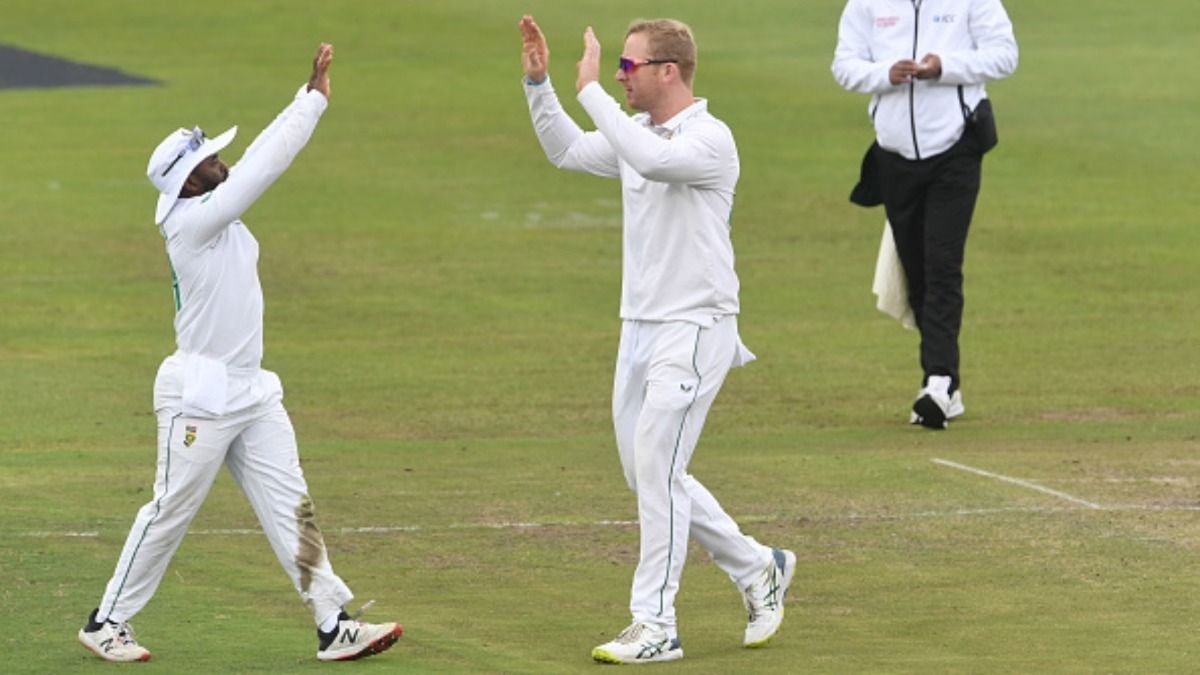 Temba Bavuma and Simon Harmer Temba Bavuma and Simon Harmer