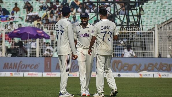 Indian players Mohammed Siraj and Jasprit Bumrah