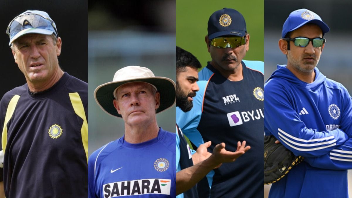john wright, gregg chappel, ravi shastri and gautam gambhir