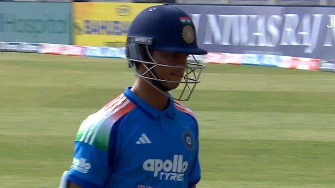 Yashasvi Jaiswal after being dismissed in the match against South Africa Yashasvi Jaiswal after being dismissed in the match against South Africa